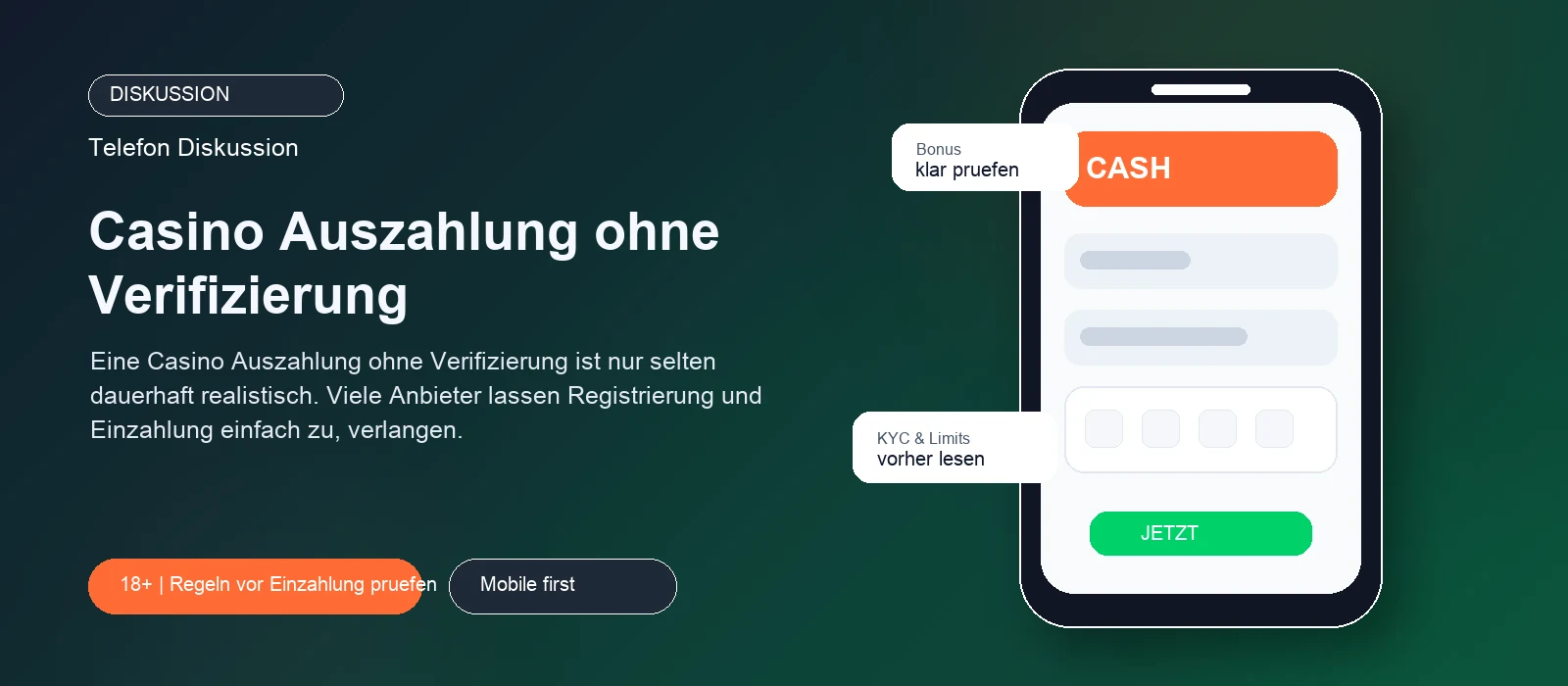 Casino Auszahlung ohne Verifizierung