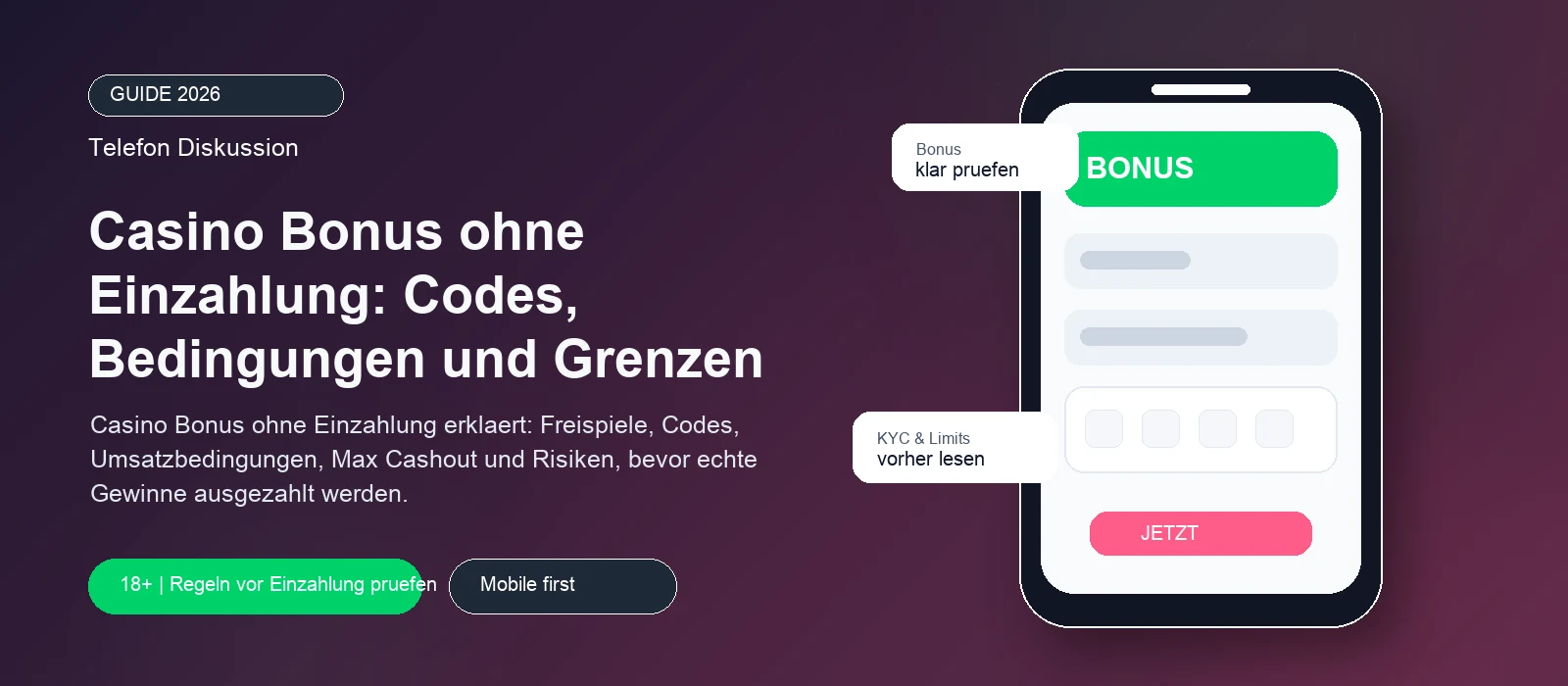 Bonus ohne Einzahlung