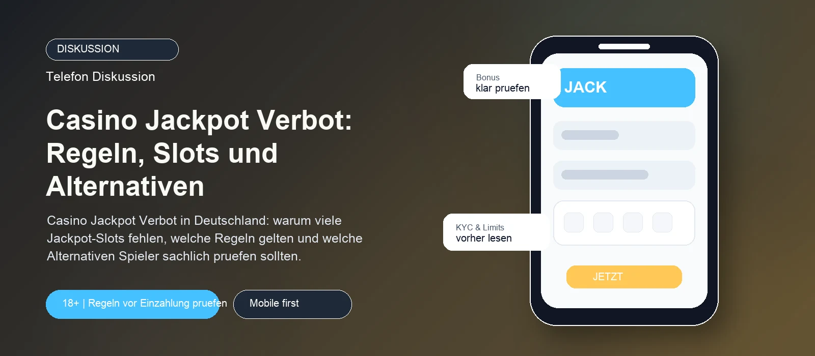 Verbot von Jackpots