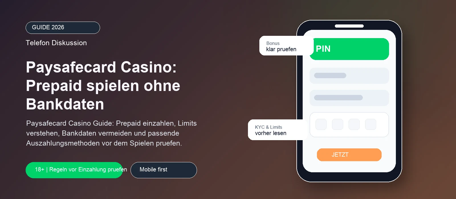 Paysafecard Casino: Prepaid spielen ohne Bankdaten