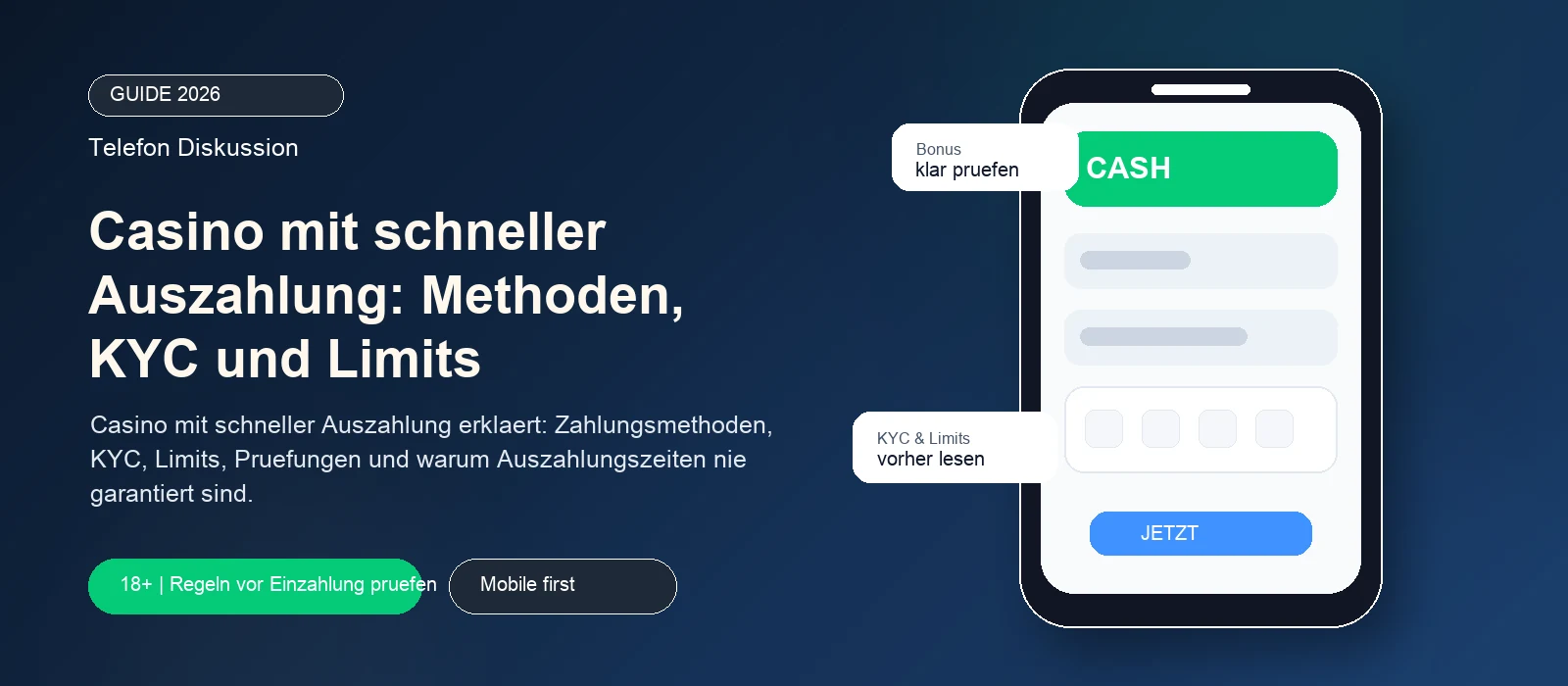 Schnelle Auszahlung